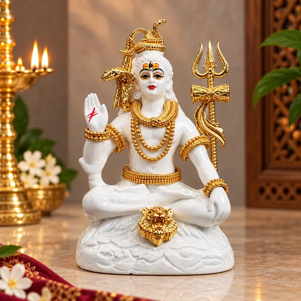 Resin_Religious_White_Lord_Shiva_Idol