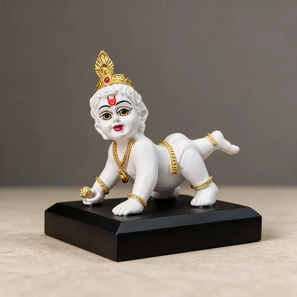 White_Krishna_Decorative_Idol