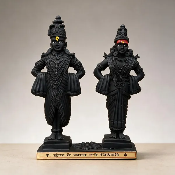 Black_Vithoba_Rakhumai_Religious_Idol_Set