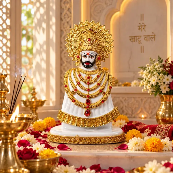 White_Religious_Khatu_Shyam_Idol