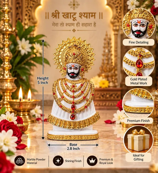 White_Religious_Khatu_Shyam_Idol