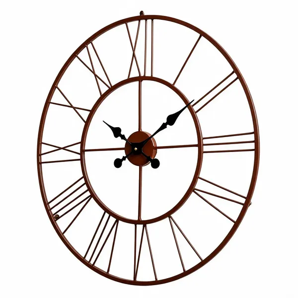 Vintage_Roman_Metal_Wall_Clock_-_Open_Frame_Design