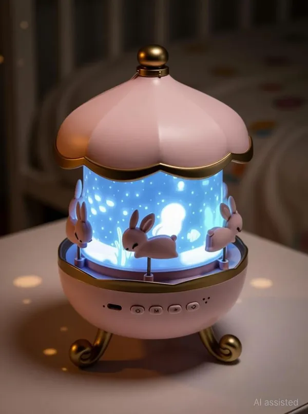 Rabbits_Star_Rotating_Night_Lamp_Projector_For_Kids_&_Baby-6_Set_Films_(Pink)_Night_Lamp_(12_Cm_Pink)