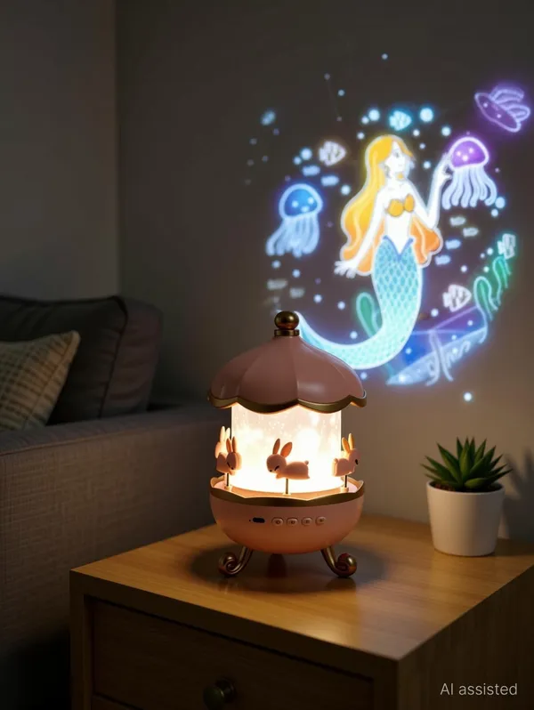 Bunny_Carousel_Night_Lamp_(22_Cm_Pink)