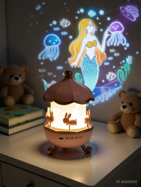 Bunny_Carousel_Night_Lamp_(22_Cm_Pink)