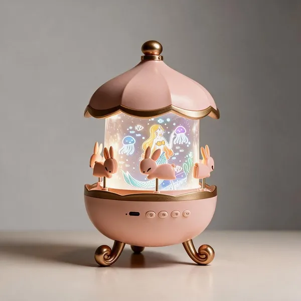Bunny_Carousel_Night_Lamp_(22_Cm_Pink)