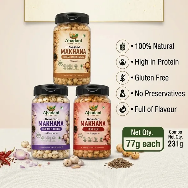 Abadani_Foods_Roasted_Makhana_Punjabi_Tadka_Masala_And_Peri_Peri_And_
_Cream_And_Onion_Makhana_
