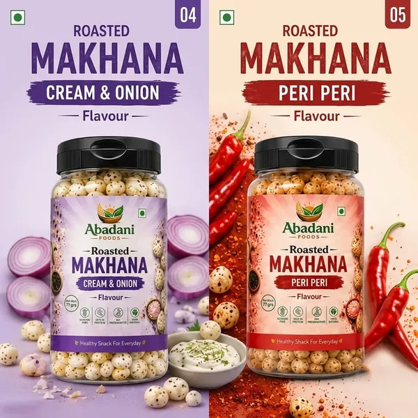 Abadani_Foods_Roasted_Makhana_Peri_Peri_And_Cream_And_Onion_Makhana