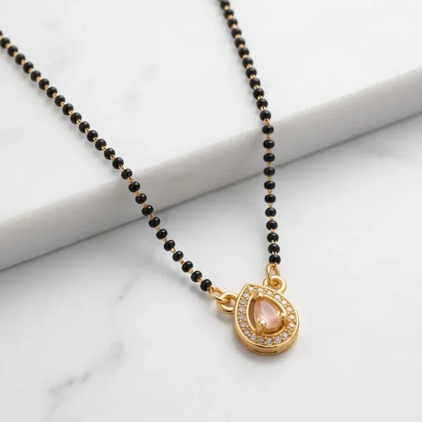Rose_Gold_Tone_Teardrop_Cz_Halo_Daily_Wear_Mangalsutra