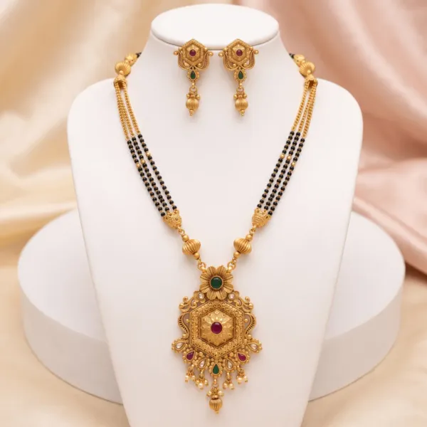 Traditional_Gold_Plated_Multi_Layered_Stone_Mangalsutra