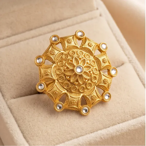 Traditional_Gold_Tone_Floral_Statement_Ring_With_White_Stone_Accents