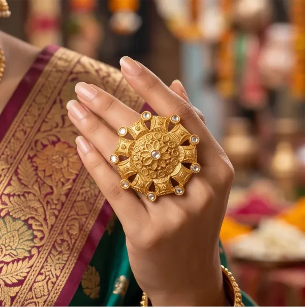 Traditional_Gold_Tone_Floral_Statement_Ring_With_White_Stone_Accents
