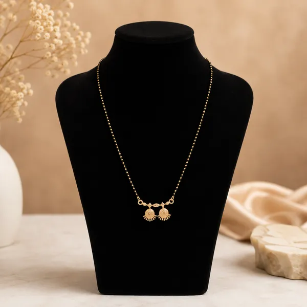 Gold_Plated_Black_Bead_Short_Dual_Vati_Pendant_Mangalsutra