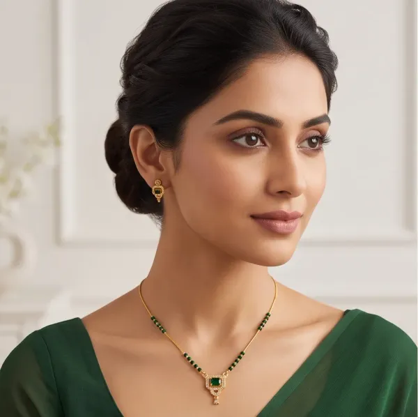 Traditional_Green_Crystal_Cz_Pendant_Mangalsutra