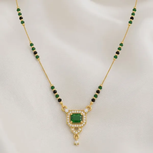Traditional_Green_Crystal_Cz_Pendant_Mangalsutra