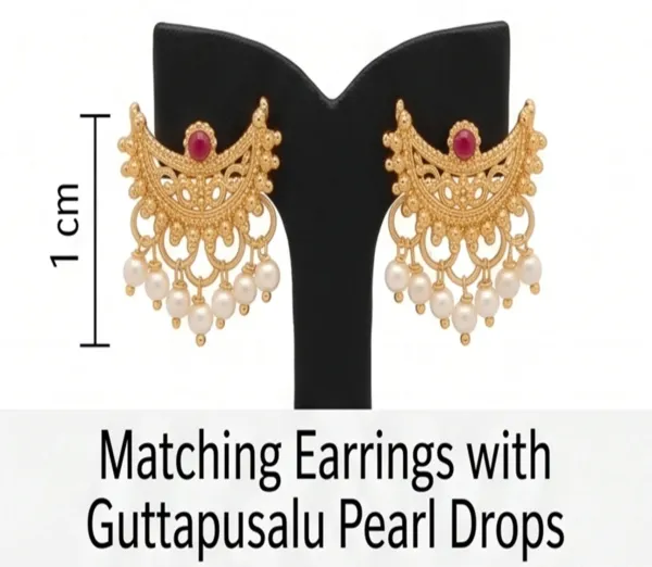 Traditional_Gold_Plated_Crescent_Pearl_Choker_Necklace_Set_With_Matching_Jhumkas