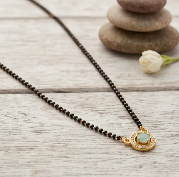 Gold_Plated_Light_Green_Aventurine_Stone_Halo_Mangalsutra