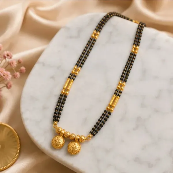 Traditional_Double_Strand_Gold_Wati_Mangalsutra_With_Textured_Pendants