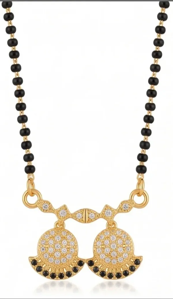 Daily_Wear_Short_Gold_Plated_Mangalsutra_With_Jhumki_Vati_Pendant