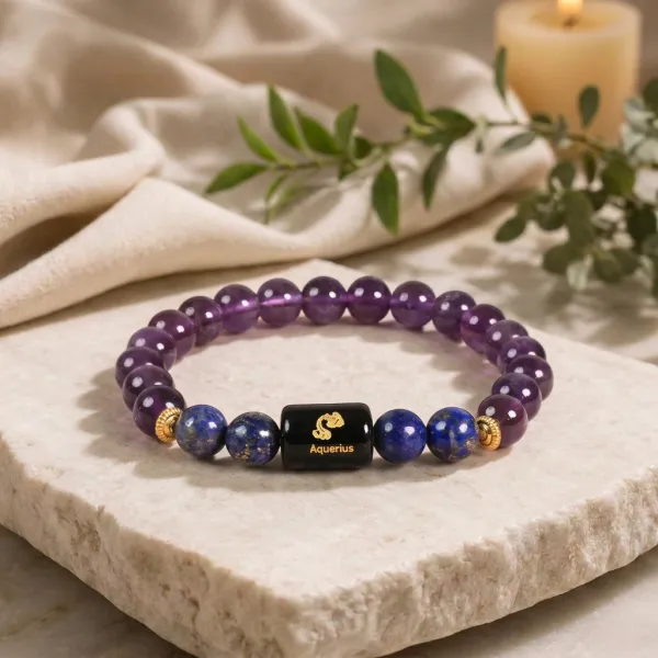 Aquarius_(_Kumbha_)_Zodiac_Sign_Bracelet_8Mm