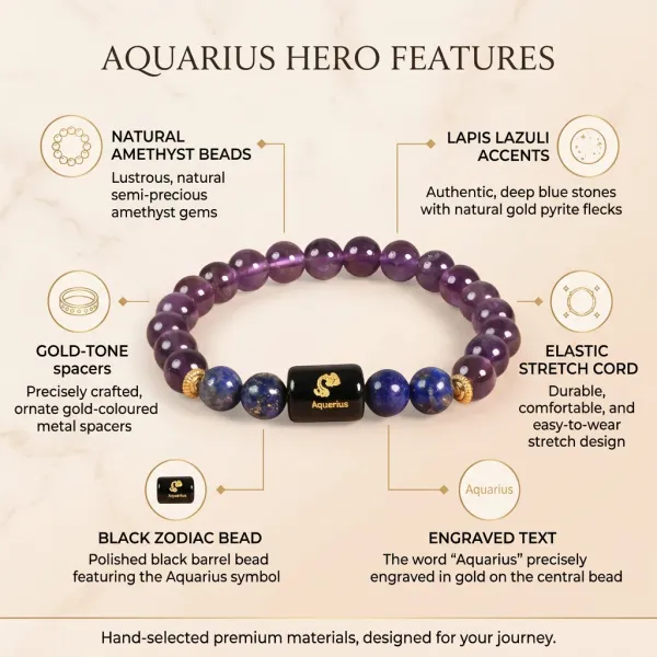 Aquarius_(_Kumbha_)_Zodiac_Sign_Bracelet_8Mm