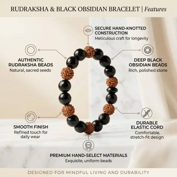 Rudraksha_&_Black_Obsidian_Bracelet