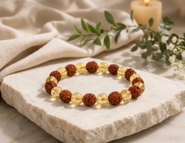 Rudraksha_&_Citrine_Bracelet