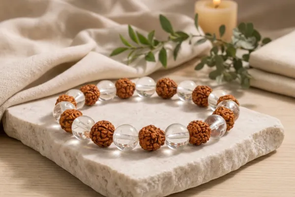 Rudraksha_&_Clear_Quartz_Bracelet