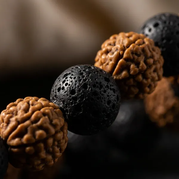 Rudraksha_&_Lava_Stone_Bracelet