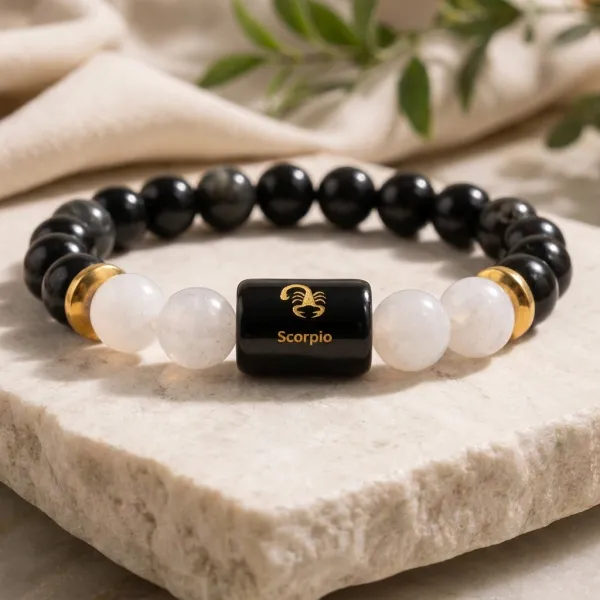 Scorpio_(_Vrishchika_)_Zodiac_Sign_Bracelet_8Mm