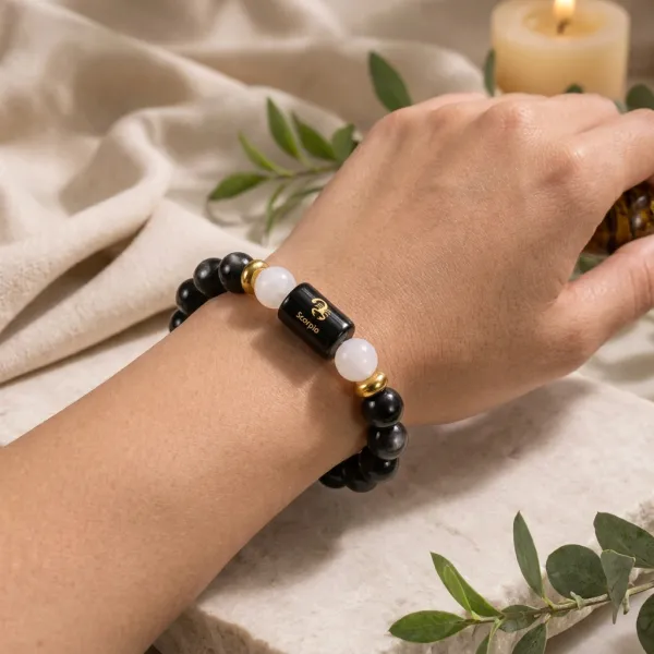 Scorpio_(_Vrishchika_)_Zodiac_Sign_Bracelet_8Mm