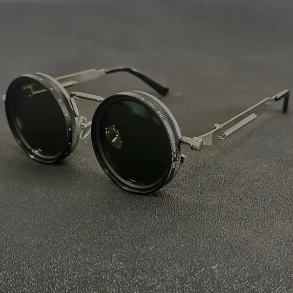 Silver_Metal_Adjustable_Tint_Round_Retro_Sunglasses_For_Unisex