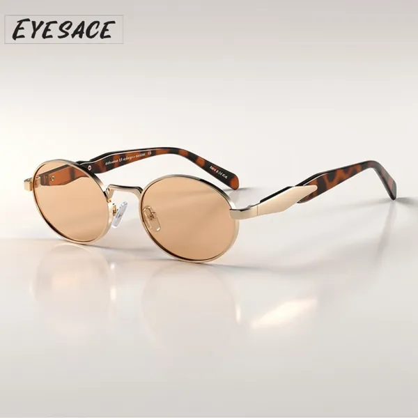 Gold_Stainless_Steel_Retro_Oval_Ellipse_Uv400_Sunglasses_For_Unisex