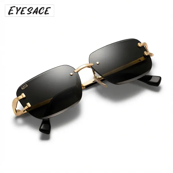 Gold_Black_Metal_Plastic_Uv400_Sunglasses_For_Unisex