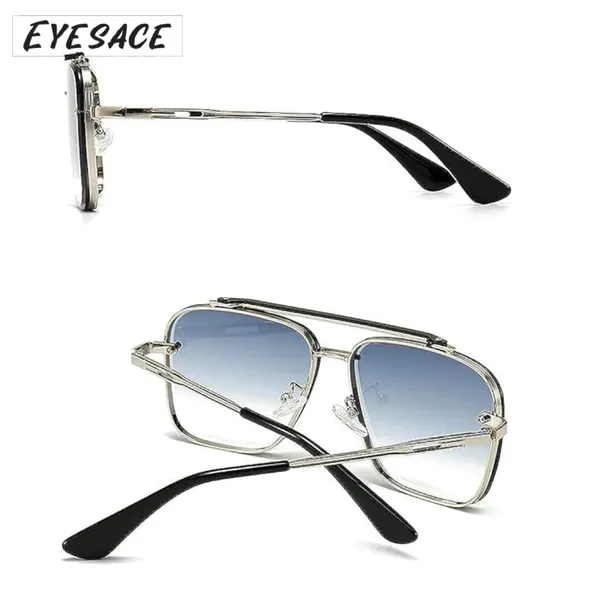 Silver_Metal_Plastic_Geometric_Uv400_Sunglasses_For_Unisex