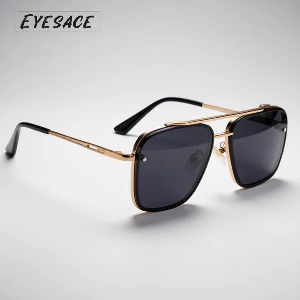 Gold_Metal_Square_Frame_Dark_Lens_Sunglasses_For_Unisex