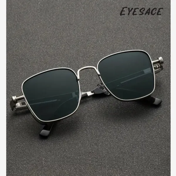 Silver_Metal_Square_Frame_Sunglasses_For_Unisex