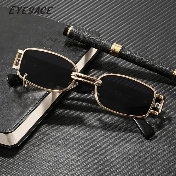 Black_Metal_Rectangular_Uv400_Sunglasses_For_Unisex