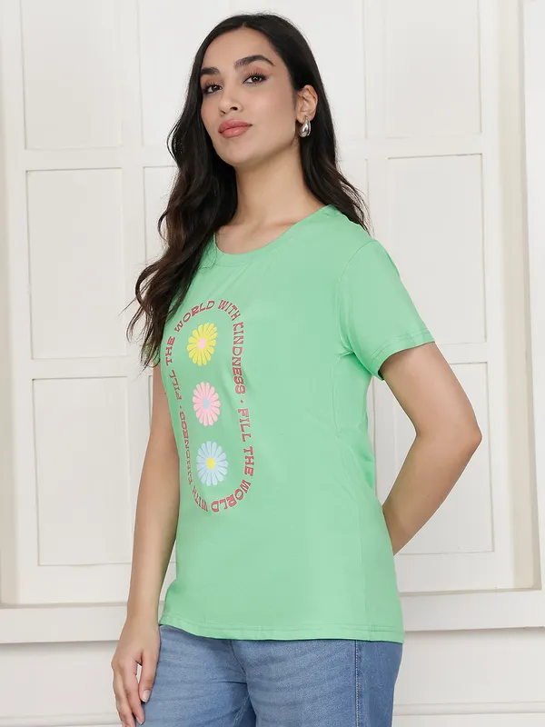 Green_Cotton_Relaxed_Fit_Graphic_T-Shirt_For_Women