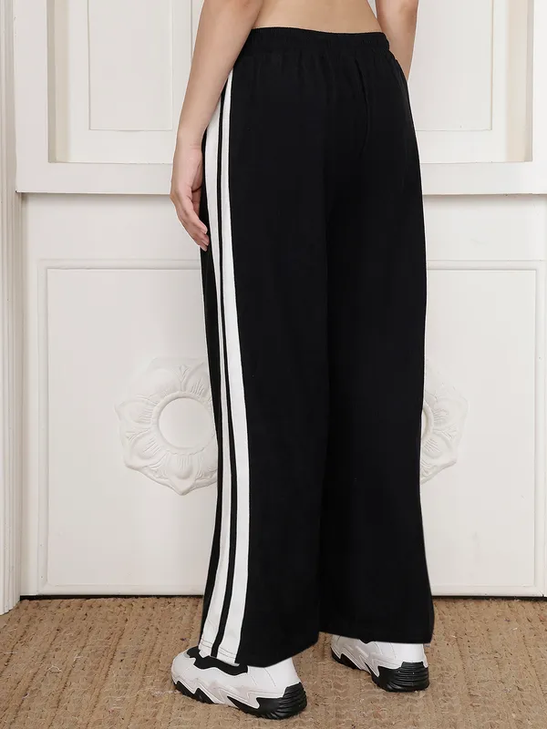 Black_Corduroy_Wide_Leg_Pants_For_Women