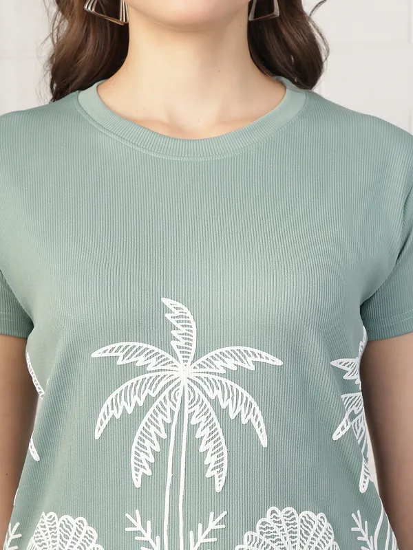 Sage_Green_Ribbed_Cotton_Lycra_Printed_Lounge_Set_For_Women