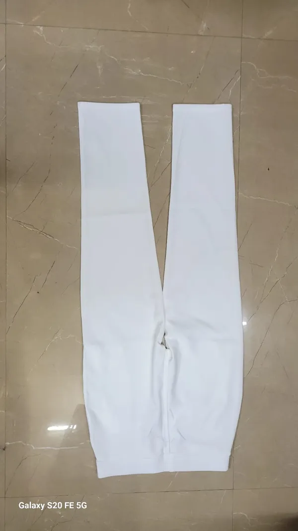 White_Spandex_Blend_Trousers_For_Women