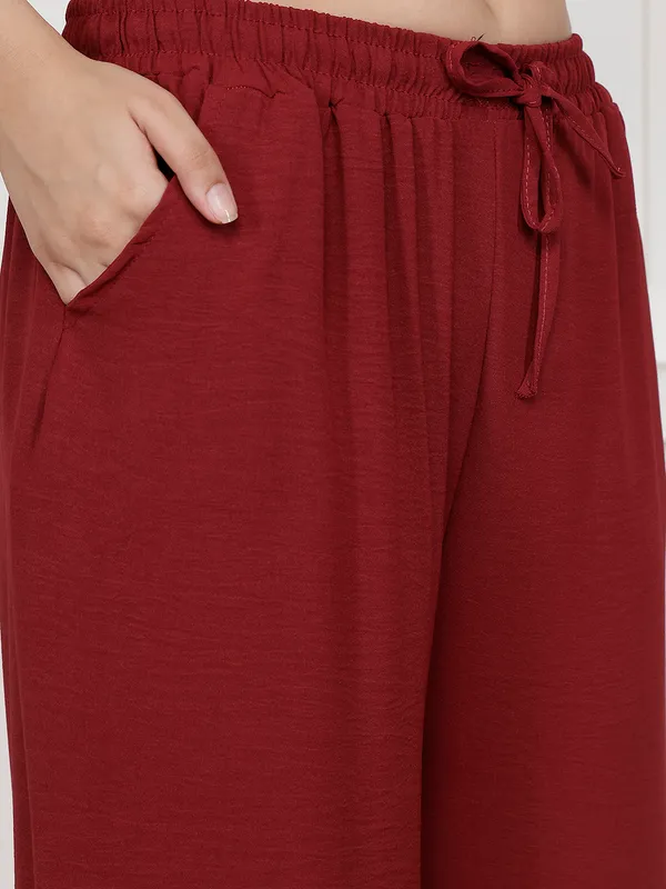 Red_Chiffon_Wide_Leg_Palazzo_Pants_For_Women
