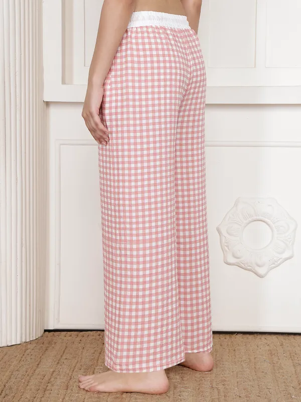 Pink_Crush_Checkered_Wide_Leg_Pyjama_Pants_For_Women