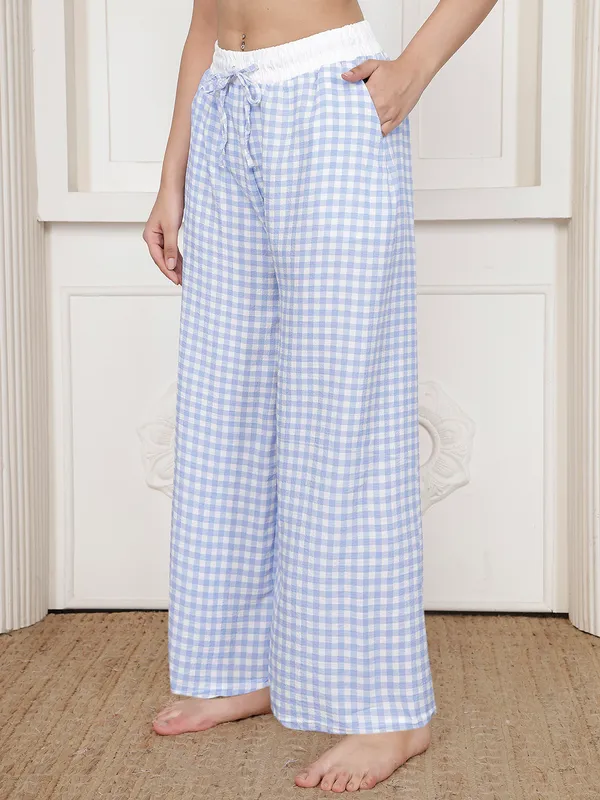 Blue_Crush_Checkered_Wide_Leg_Pajama_Pants_For_Women