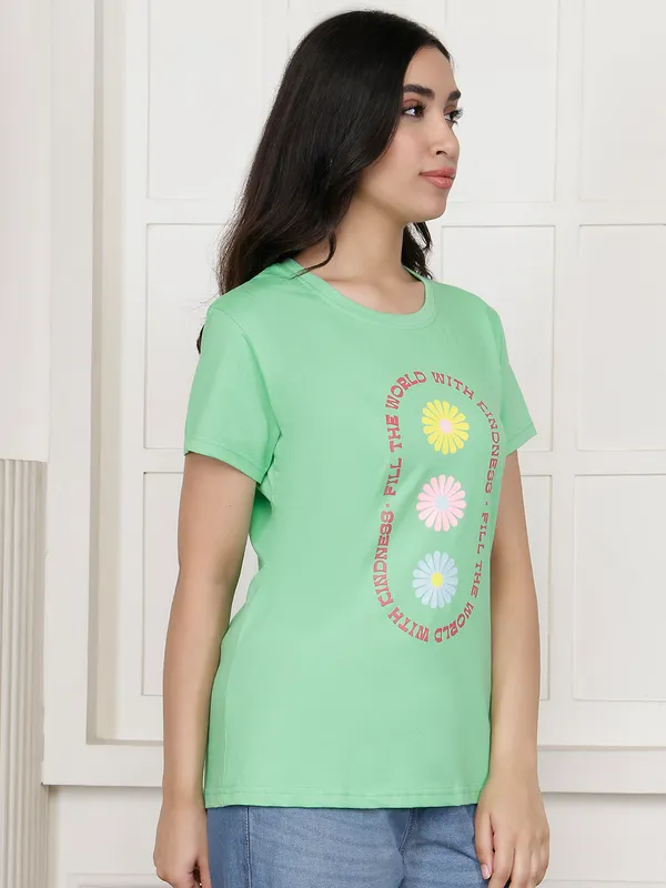 Green_Cotton_Relaxed_Fit_Graphic_T-Shirt_For_Women