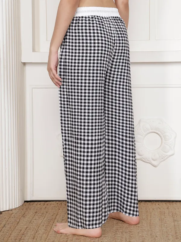 Black_Crush_Gingham_Wide_Leg_Pajama_Pants_For_Women