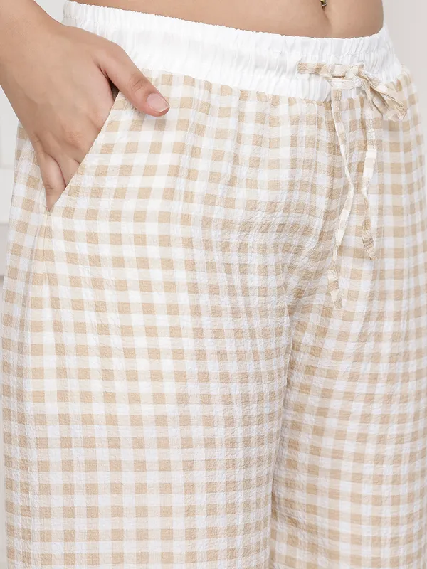 Beige_Crush_Checkered_Wide_Leg_Pajama_Pants_For_Women