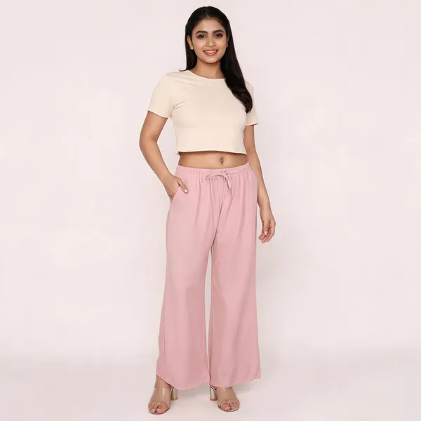Pink_Chiffon_Wide_Leg_Palazzo_Pants_For_Women