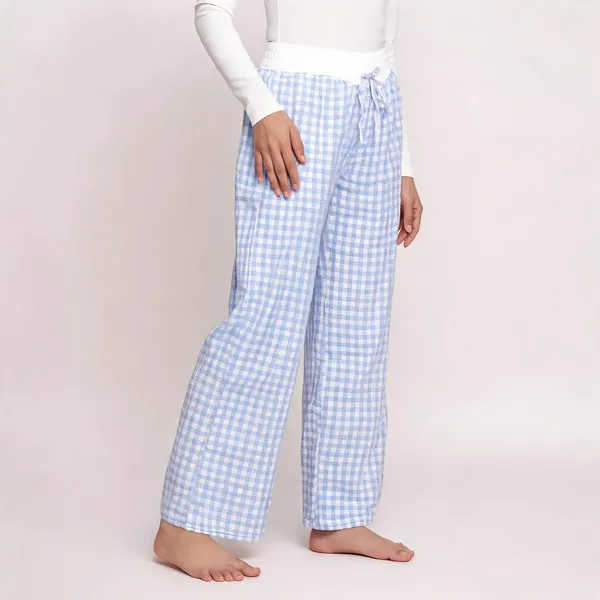 Blue_Crush_Checkered_Wide_Leg_Pajama_Pants_For_Women